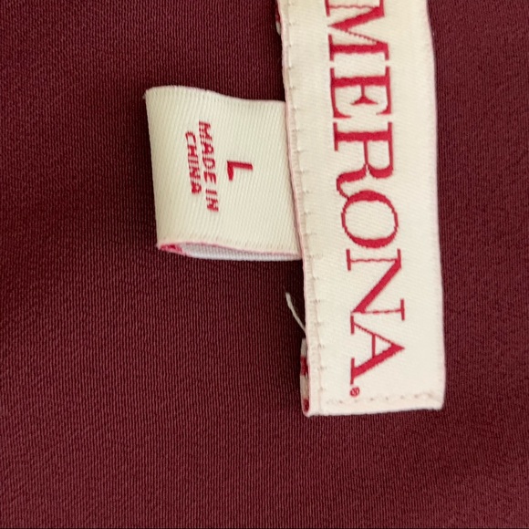 NWT Merona Wine Dotted Sparkly Glitter Shell Top - Picture 4 of 5